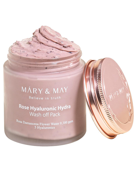 Mary & May Vegan Rose Hyaluronic Hydra Wash Off Pack