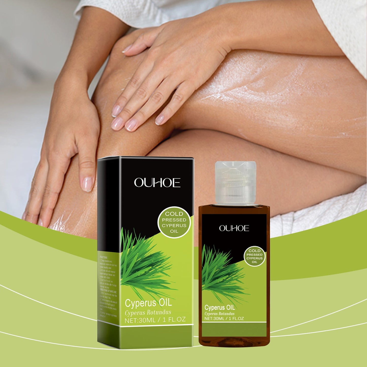 OUHOE Perfumed Hair Removal Essential Oil, Plant Essential Oil Gentle Care Smooth Body Skin Hair Removal Oil