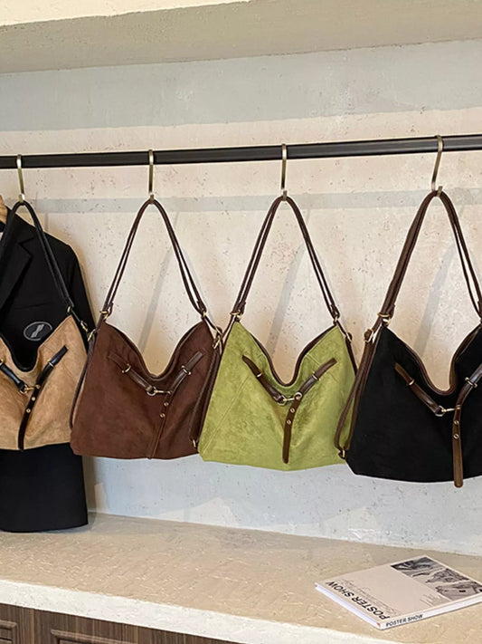 Vintage Suede Tote Bag