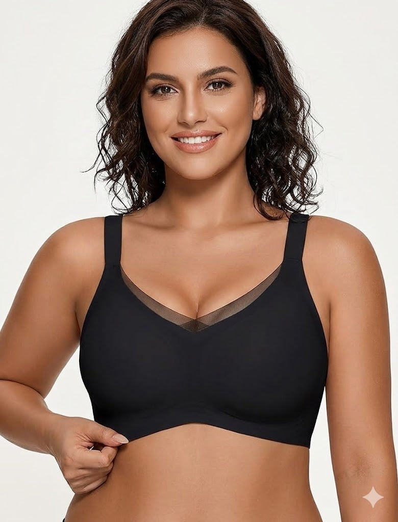 Womens Seamless Jelly Bras No Underwire Comfort Push Up Bras Buttery Soft Wireless Bralette Full Coverage Sports Bra
