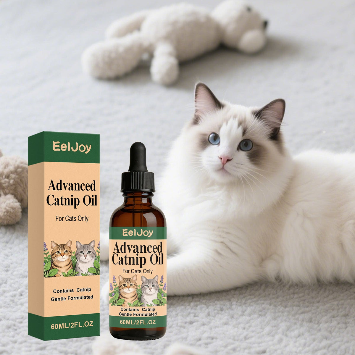 Cat Peppermint Oil Drops Gentle Formula For Comfort And Care, Helping To Regulate Your Pet's Daily Stress Response