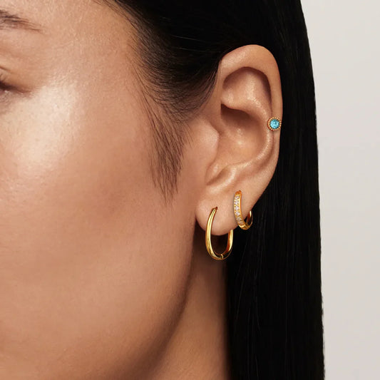 3-Piece 18K Gold-Plated Earrings