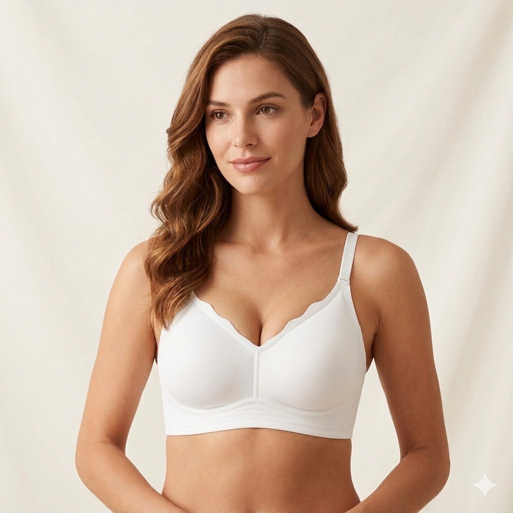 Jelly Bras For Women No Underwire With Support - S-2XL Seamless Bralettes Everyday Comfort Tshirt Padded Bra