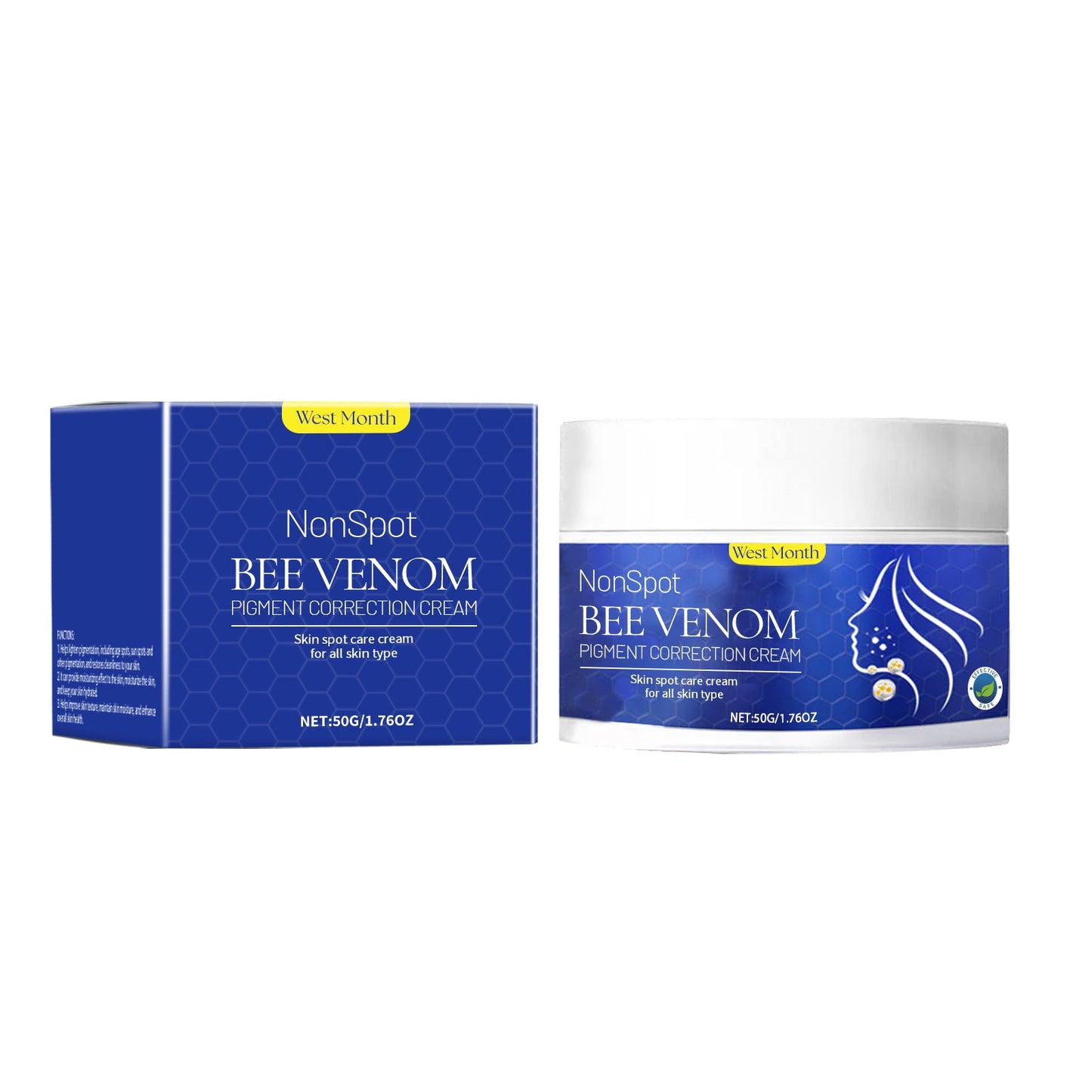 West&MonthBee Venom Body Care Cream, Daily Gentle Moisturizing Skin Moisturizing Massage Care Cream