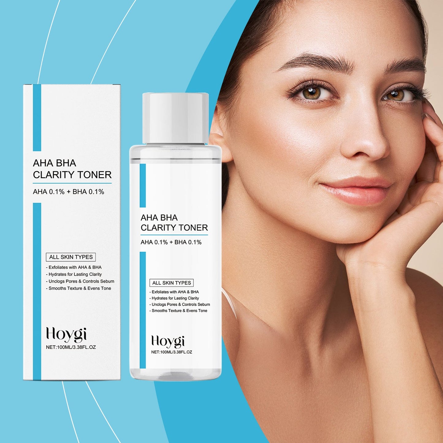 Hoygi Exfoliating, Oil-Control Toner Soothes The Skin, Gently Cleanses Pores, Hydrates, And Is Used For Wet Compresses And Daily Care