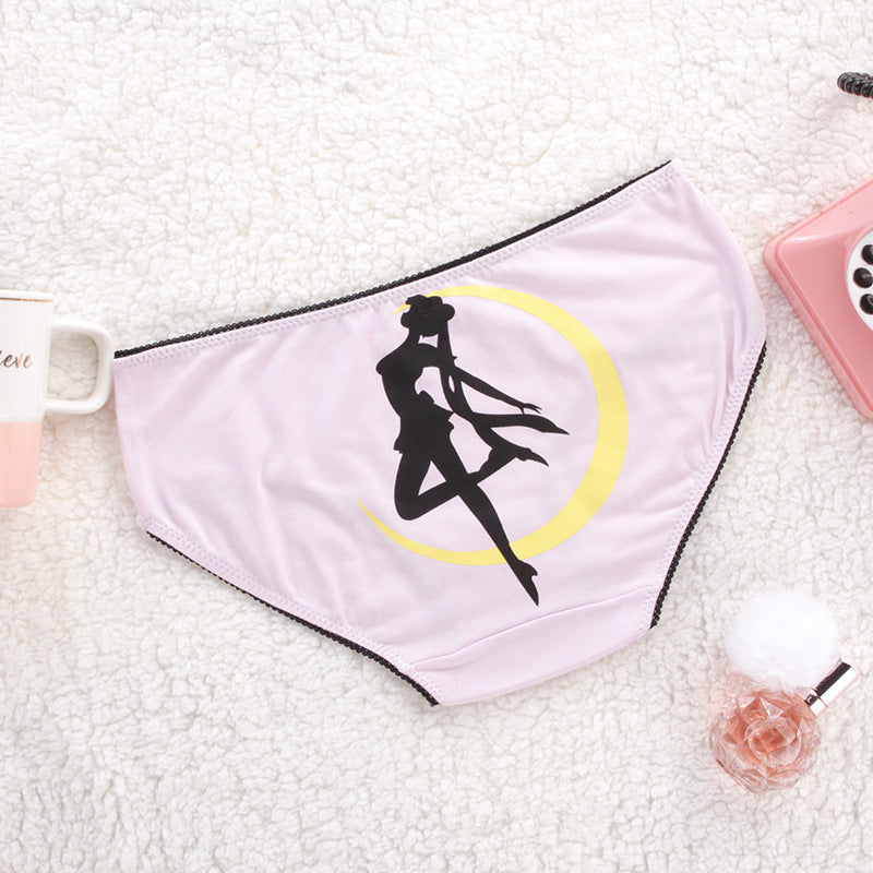 Women's Cotton Shorts Japanese Cute Mid-waist Briefs