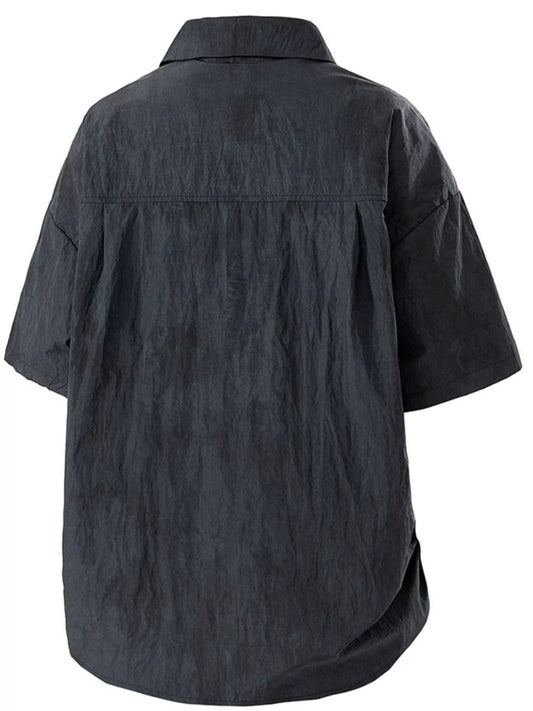 Men's Plus Size Button Up Short Sleeve Shirt