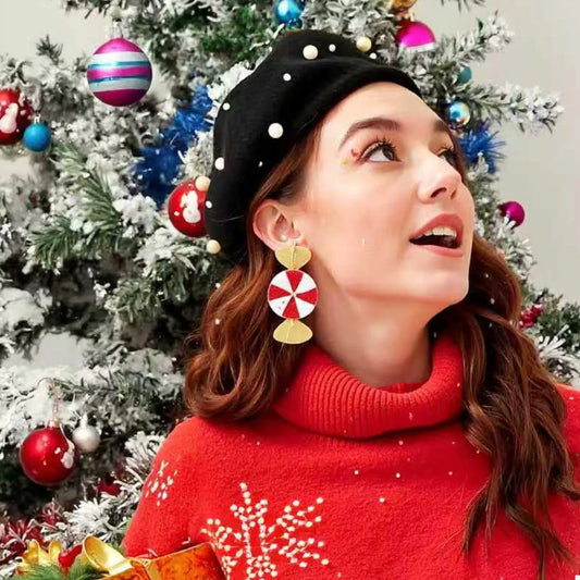 Christmas Candy Drop Earrings