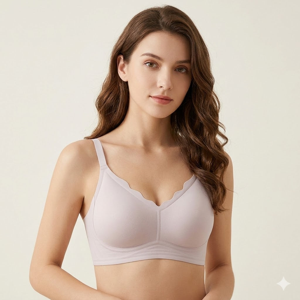 Jelly Bras For Women No Underwire With Support - S-2XL Seamless Bralettes Everyday Comfort Tshirt Padded Bra
