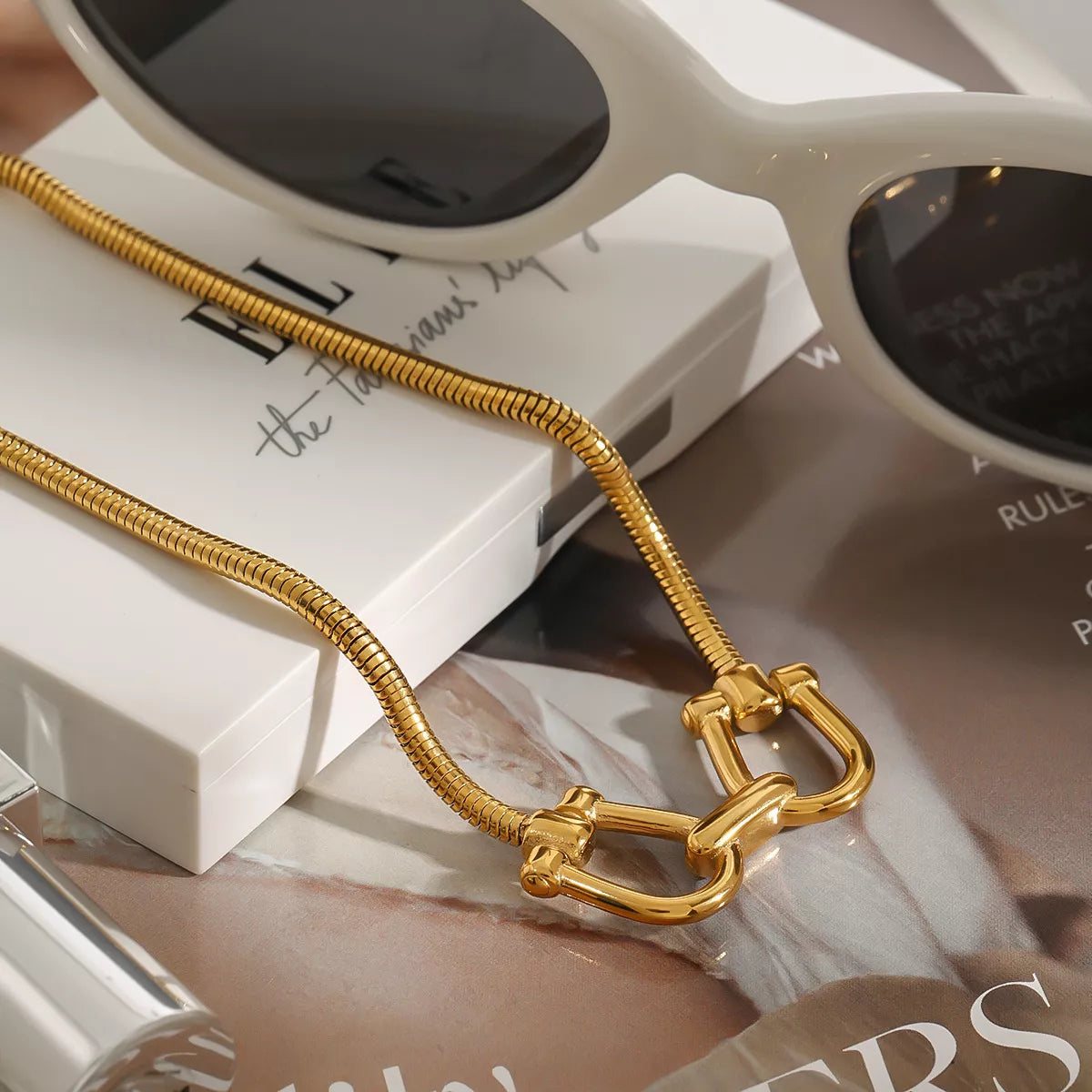 18K Gold-Plated Horseshoe Necklace