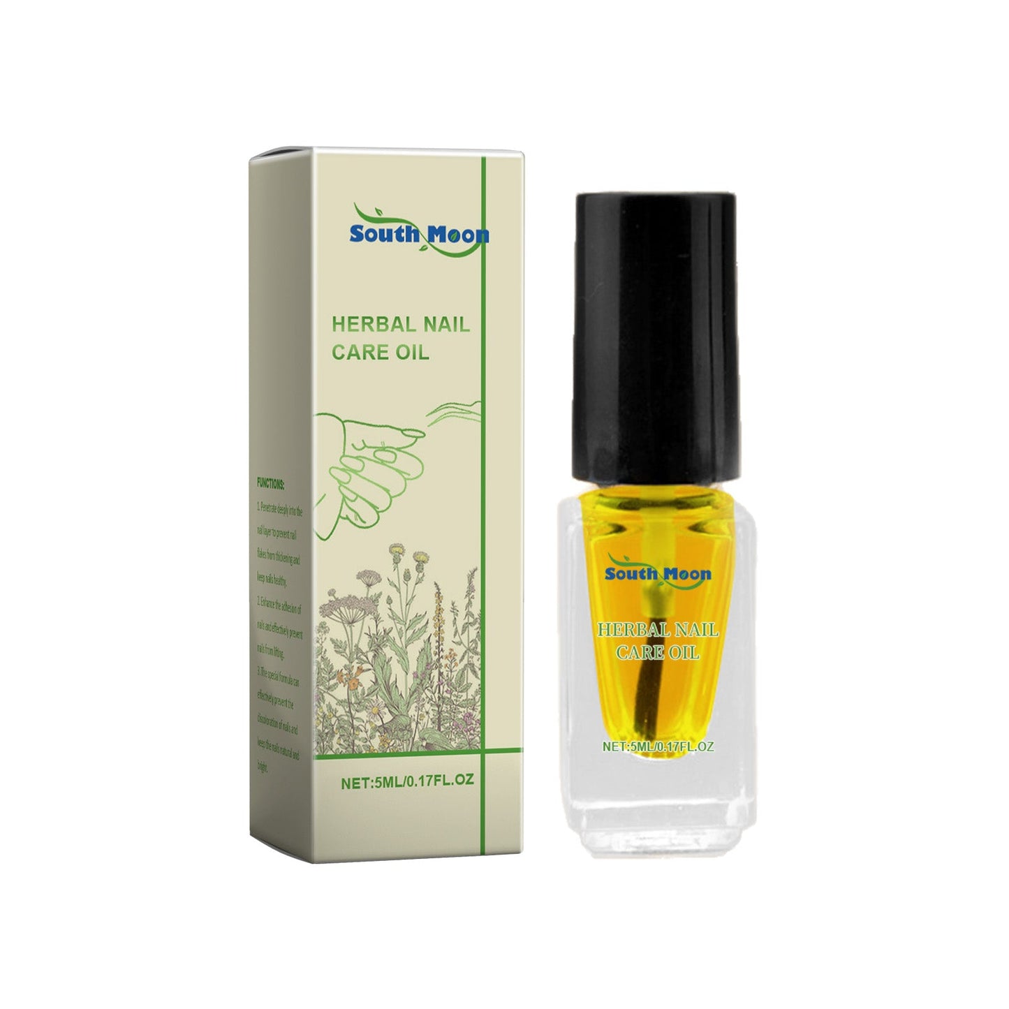South Moon Herbal Nail Care Oil, Care And Nourish The Nail Cuticles Luster Daily Nail Care Solution