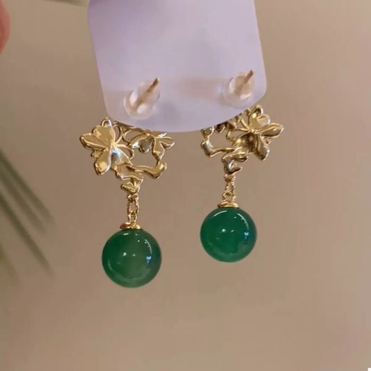 Butterfly Pearl Drop Earrings