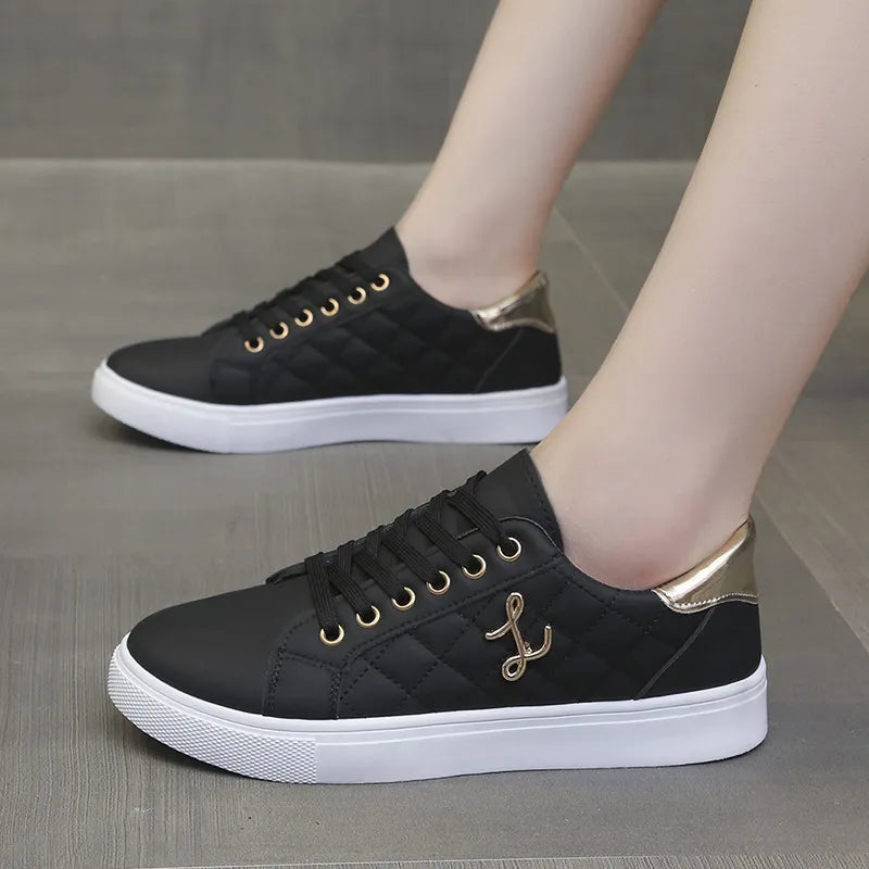 Lace Up Round Toe Sneakers