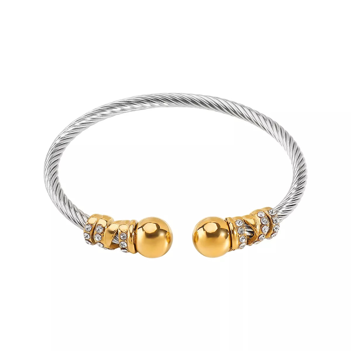 Synthetic Pearl Stainless Steel Bracelet