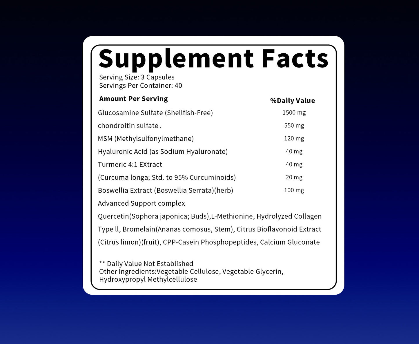 Glucosamine Chondroitin MSM Complex