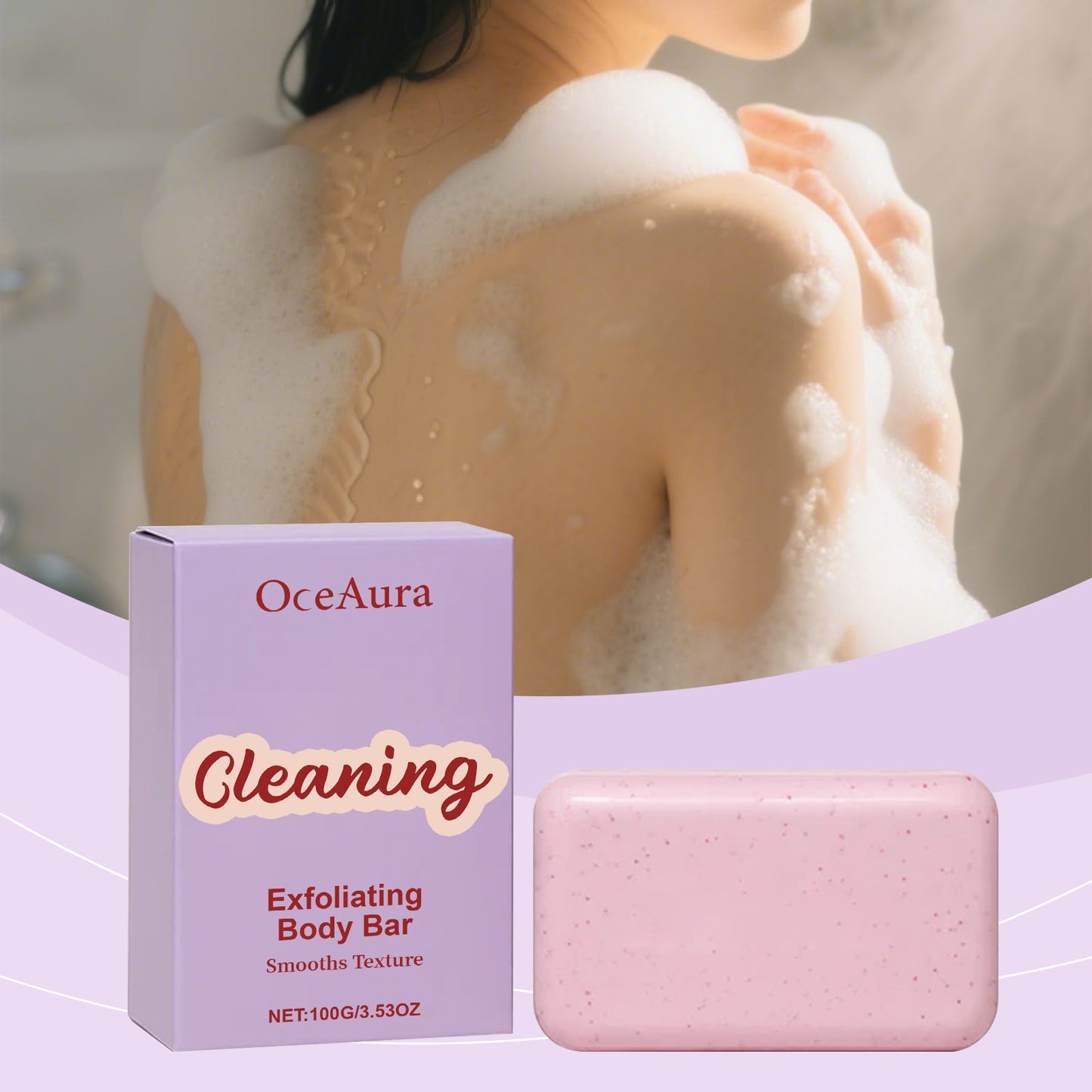OceAura Body Exfoliating And Cleansing Soap Gently Cleanses The Body And Skin, Leaving A Fragrant And Moisturizing Bath Care