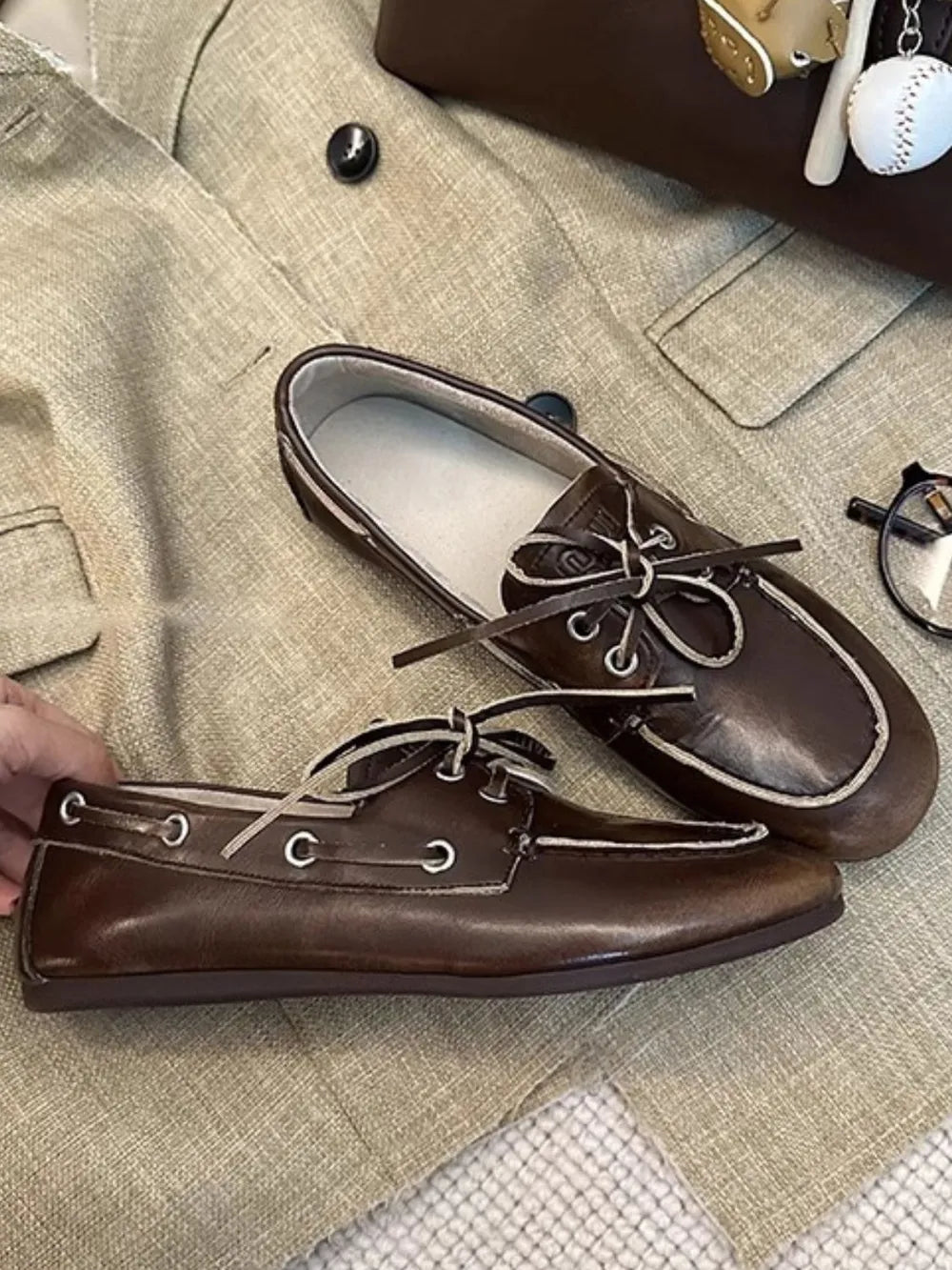 Round Toe Flat Slip-Ons