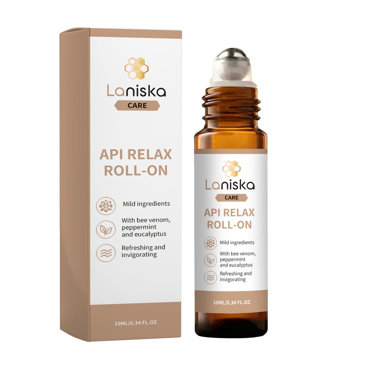 Laniska Relax Roll On Aromatherapy Oil, Mild Refreshing Non-Greasy Body Massage Roller Oil 10ml Travel Size
