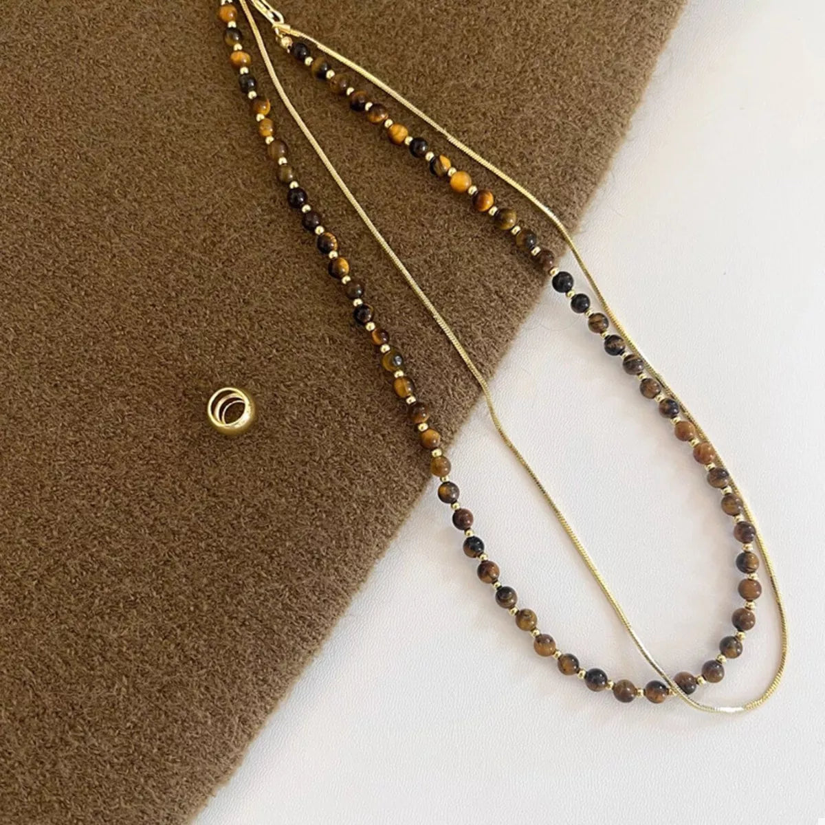 Tiger's Eye Double Layered Necklace