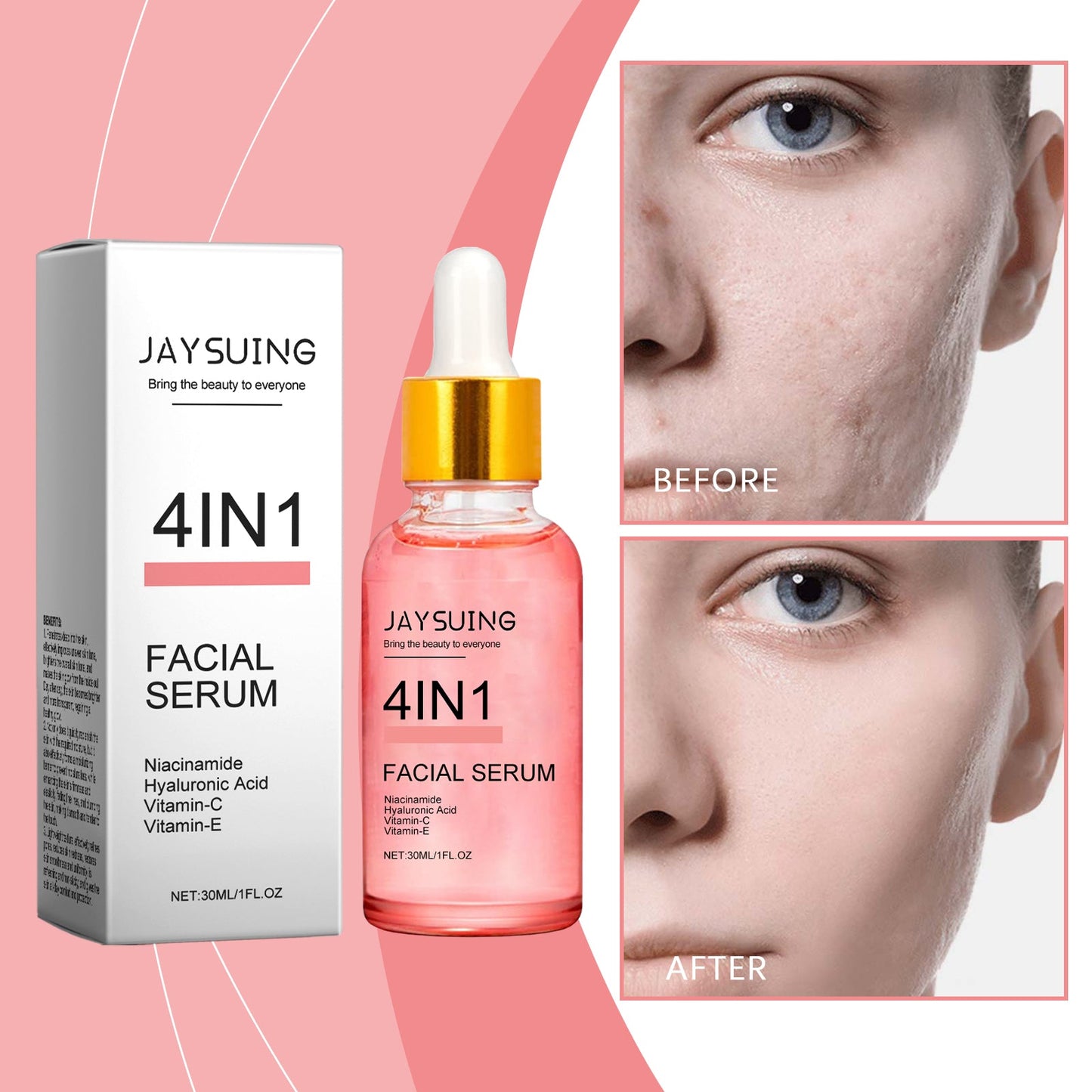 Jaysuing 4-In-1 Nicotinamide Serum, Gently Nourishes And Enhances Skin Glow