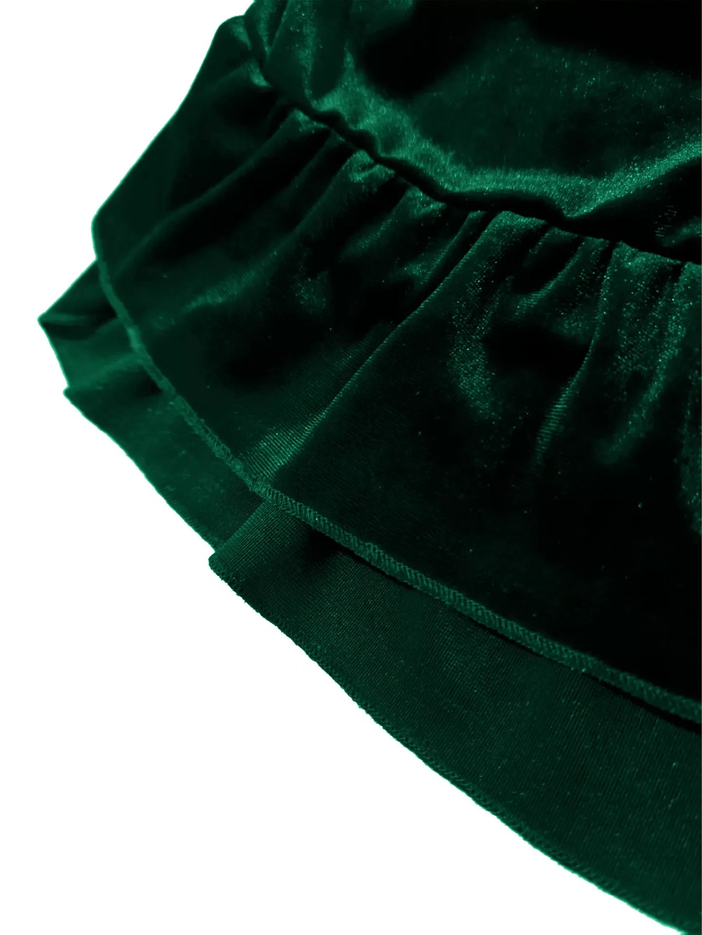 Plus Size Ruffled Velvet Elastic Waist Skirt