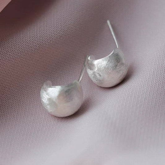 925 Sterling Silver C-Hoop Earrings
