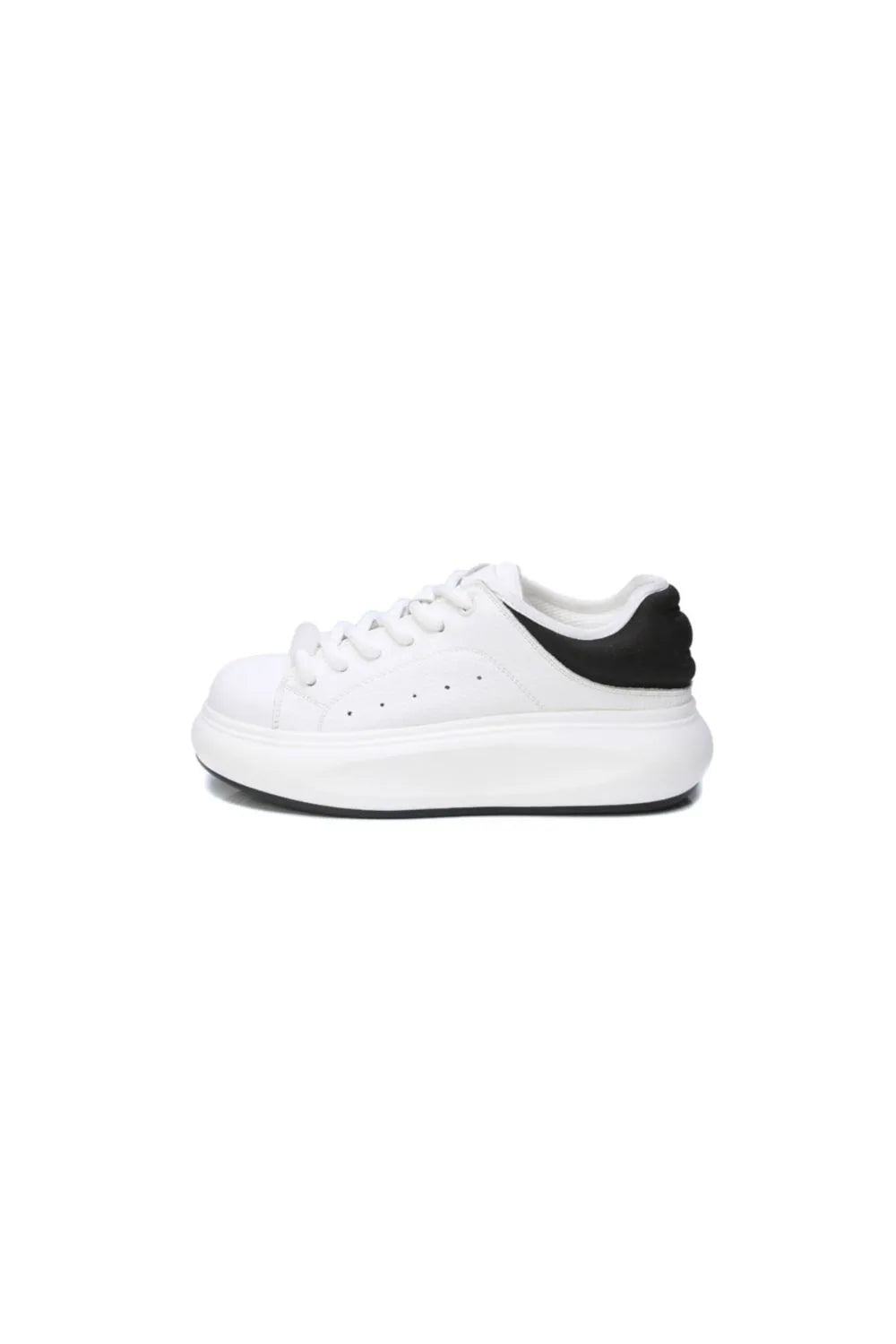 Lace Up Round Toe Platform Sneakers