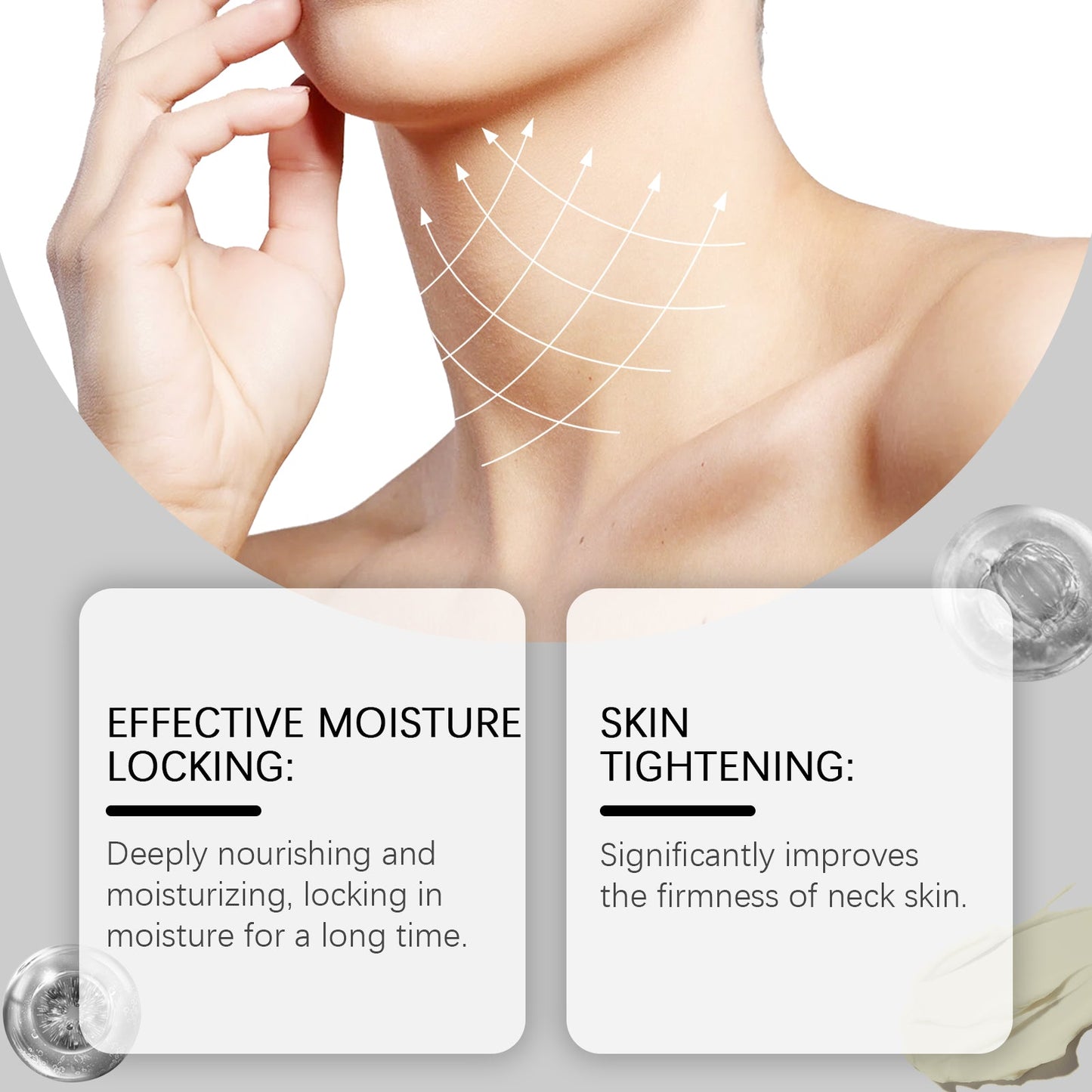 Hoygi Neck Cream Neck Massage Treatment Gently Nourishes Neck Skin Elastic Moisturizing Skin Care Moisturizing Neck Cream
