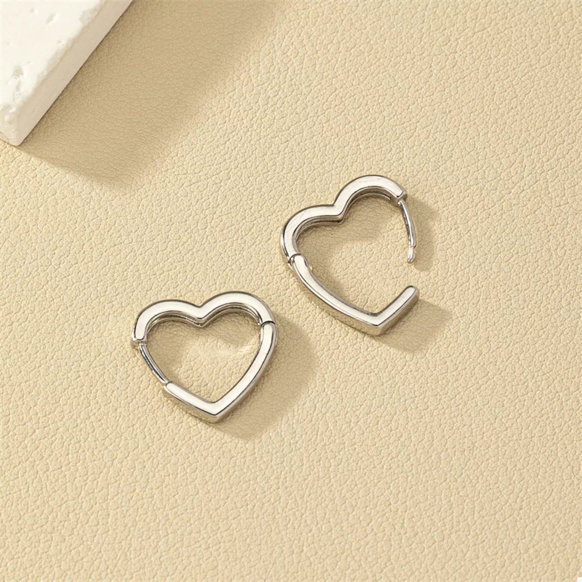 Alloy Heart Shape Hoop Earrings