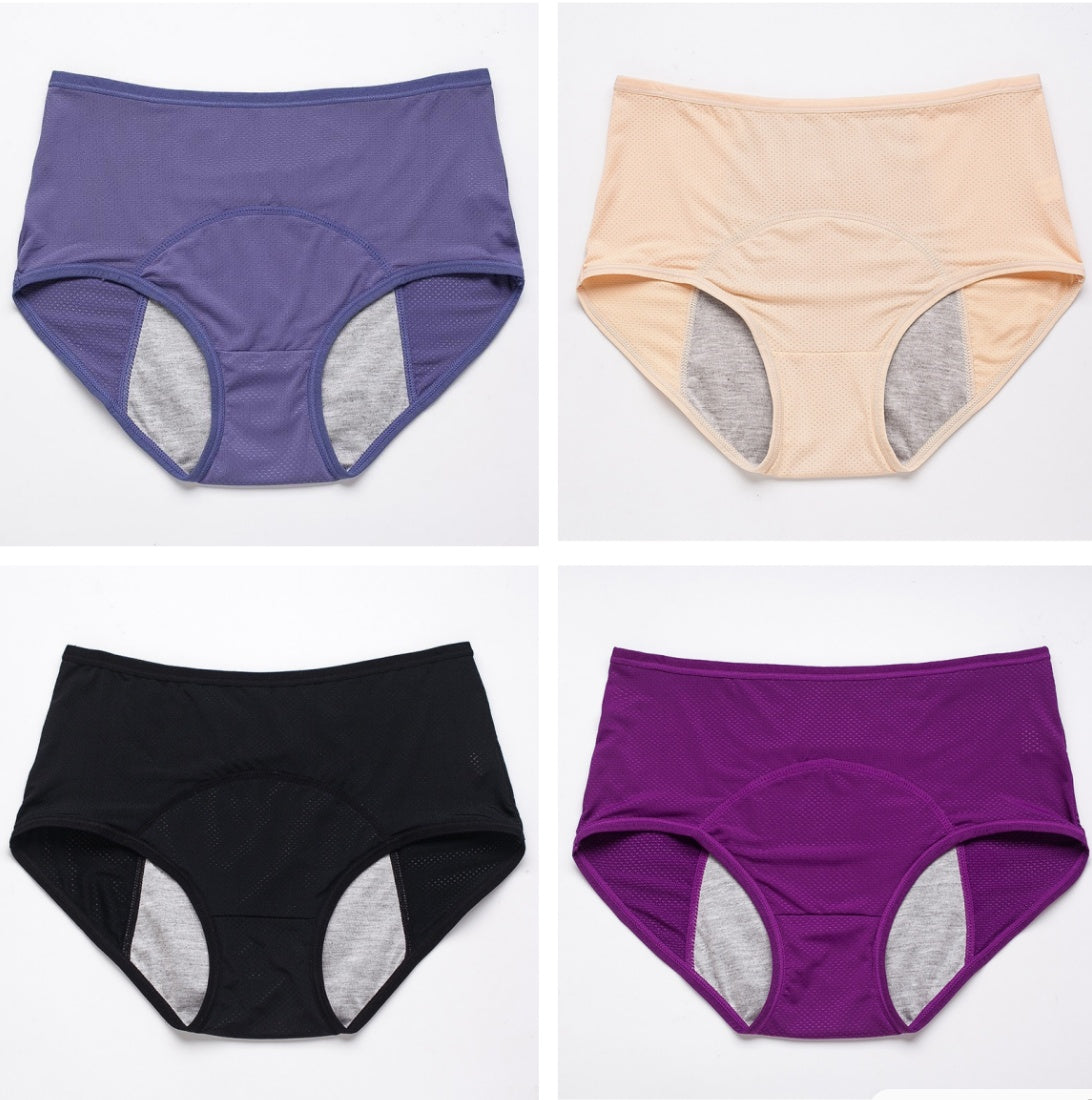 Women's Physiological Underwear Menstruation Period Leak-proof Holiday Safety Mid-waist Ice Silk Summer Thin