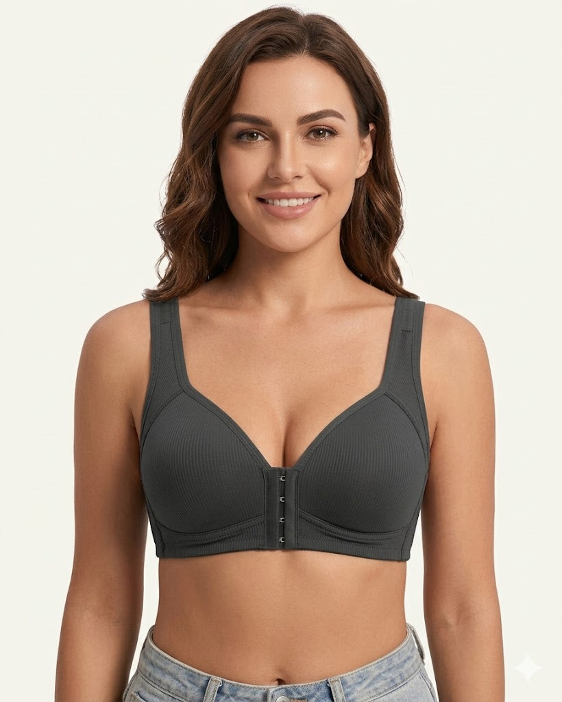 Easy-On Front Closure Wireless Support Bra