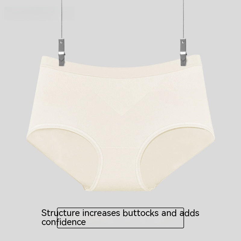 Summer High Elastic Antibacterial Women's Mid Waist Seamless Briefs Women's One-piece Seamless Silk Underwear