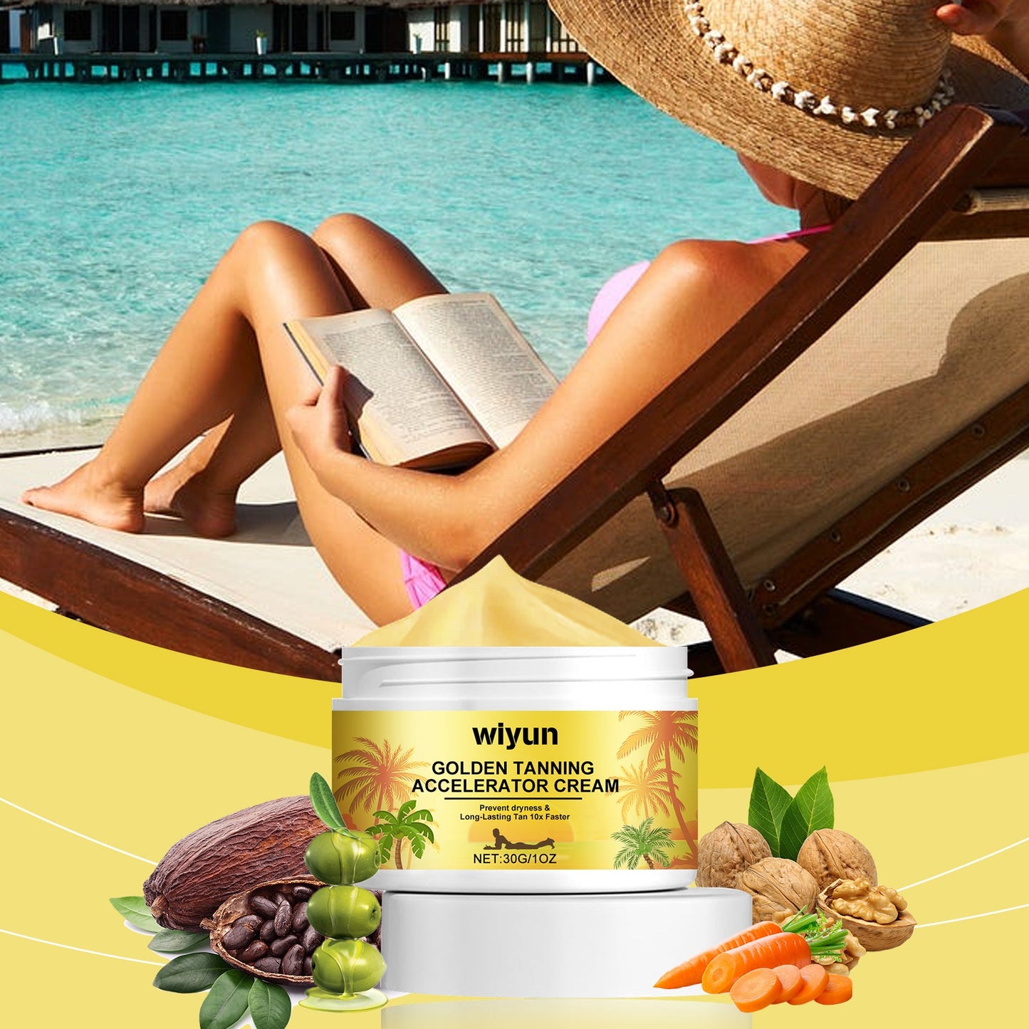 Wiyun Anti-Tanning Cream For Summer Outdoor Sunbathing To Even Out Skin Tone And Create A Wheat Tan Anti-Tanning Cream