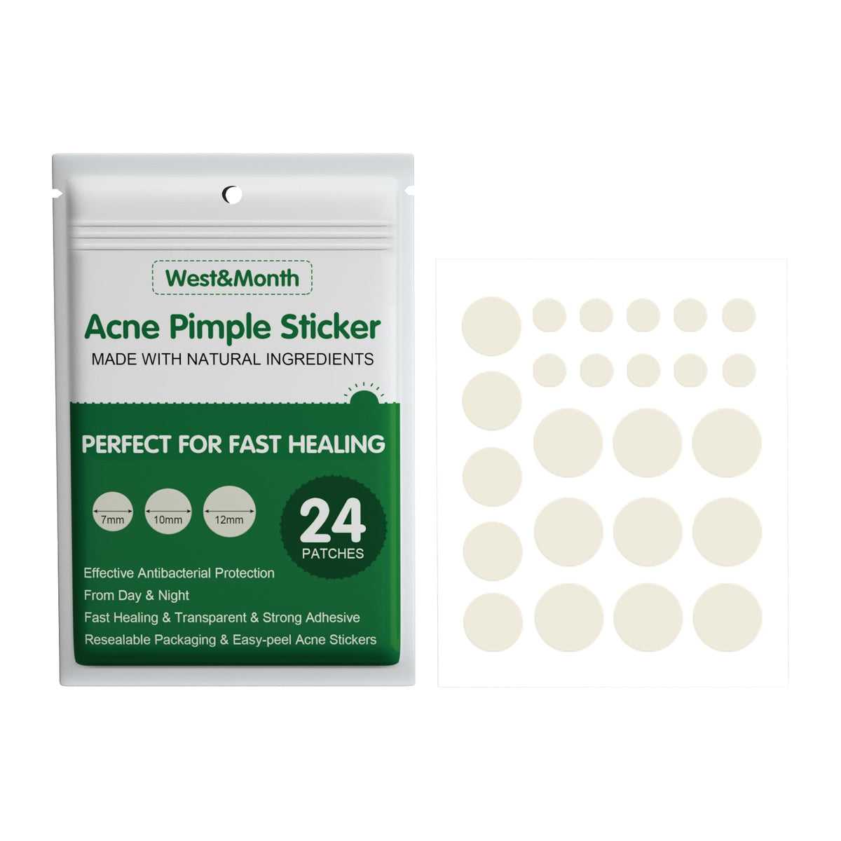 West&Month Liquid Absorbent Acne Patch Invisible Makeup Artificial Skin Repair Essential Oil Waterproof Concealer Acne Patch Breathable