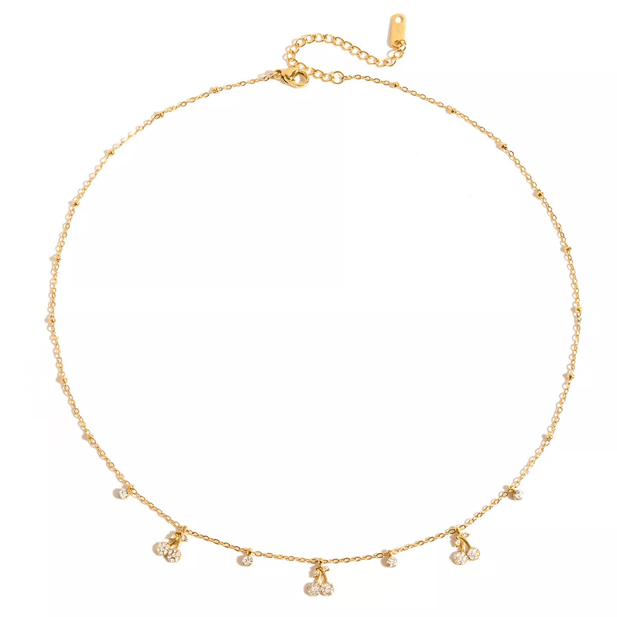 18K Gold-Plated Zircon Cherry Necklace