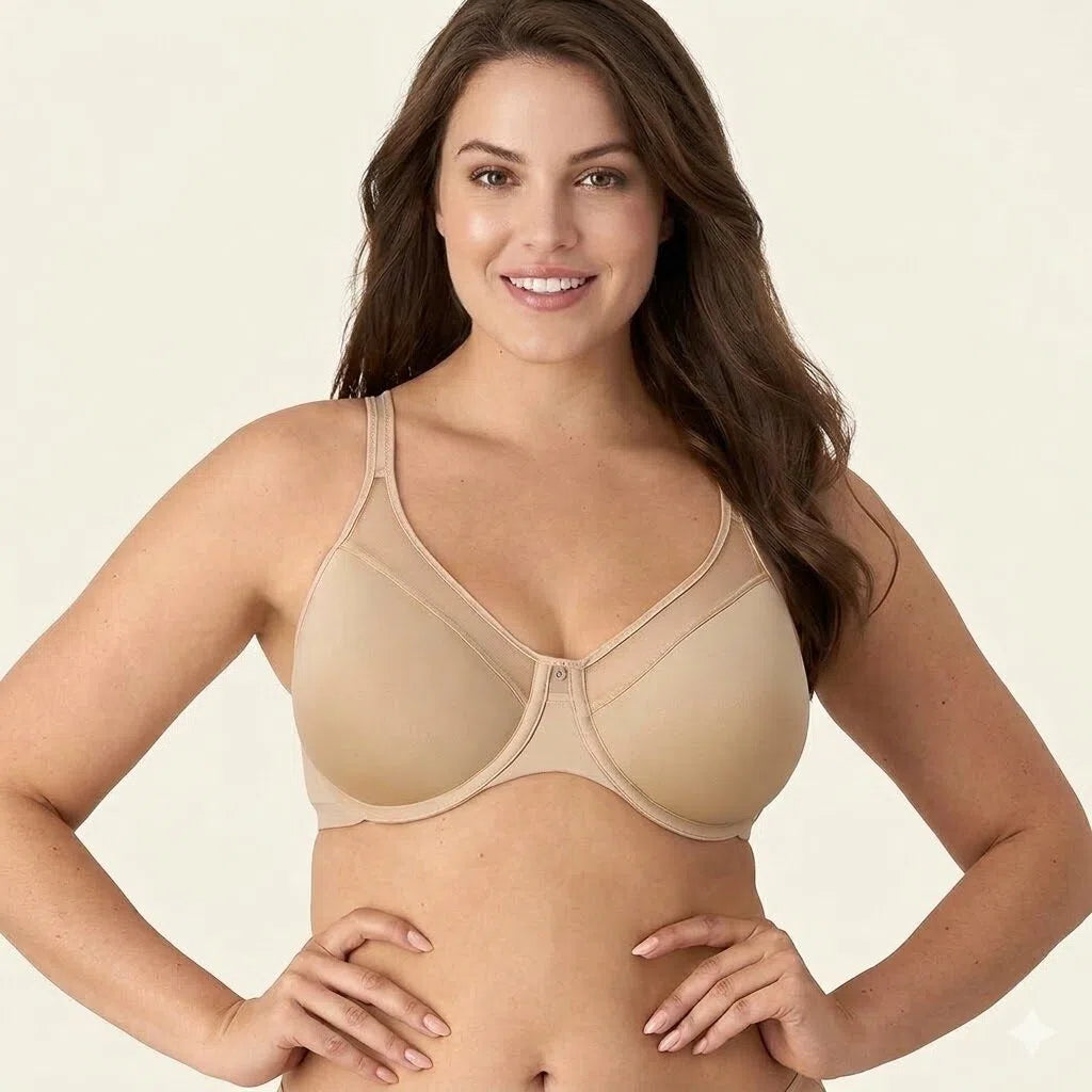 Women's Seamless Underwire Bra, One Smooth U Smoothing Underwire Bras For Women, Convertible Straps, Ultra Light