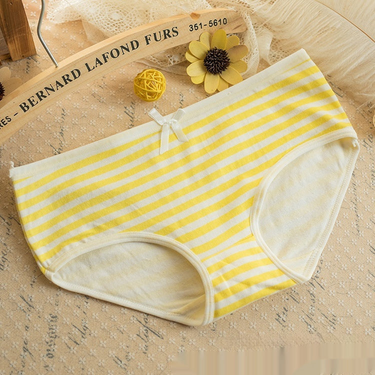 Striped Navy Style Bow Cute Women's Panties