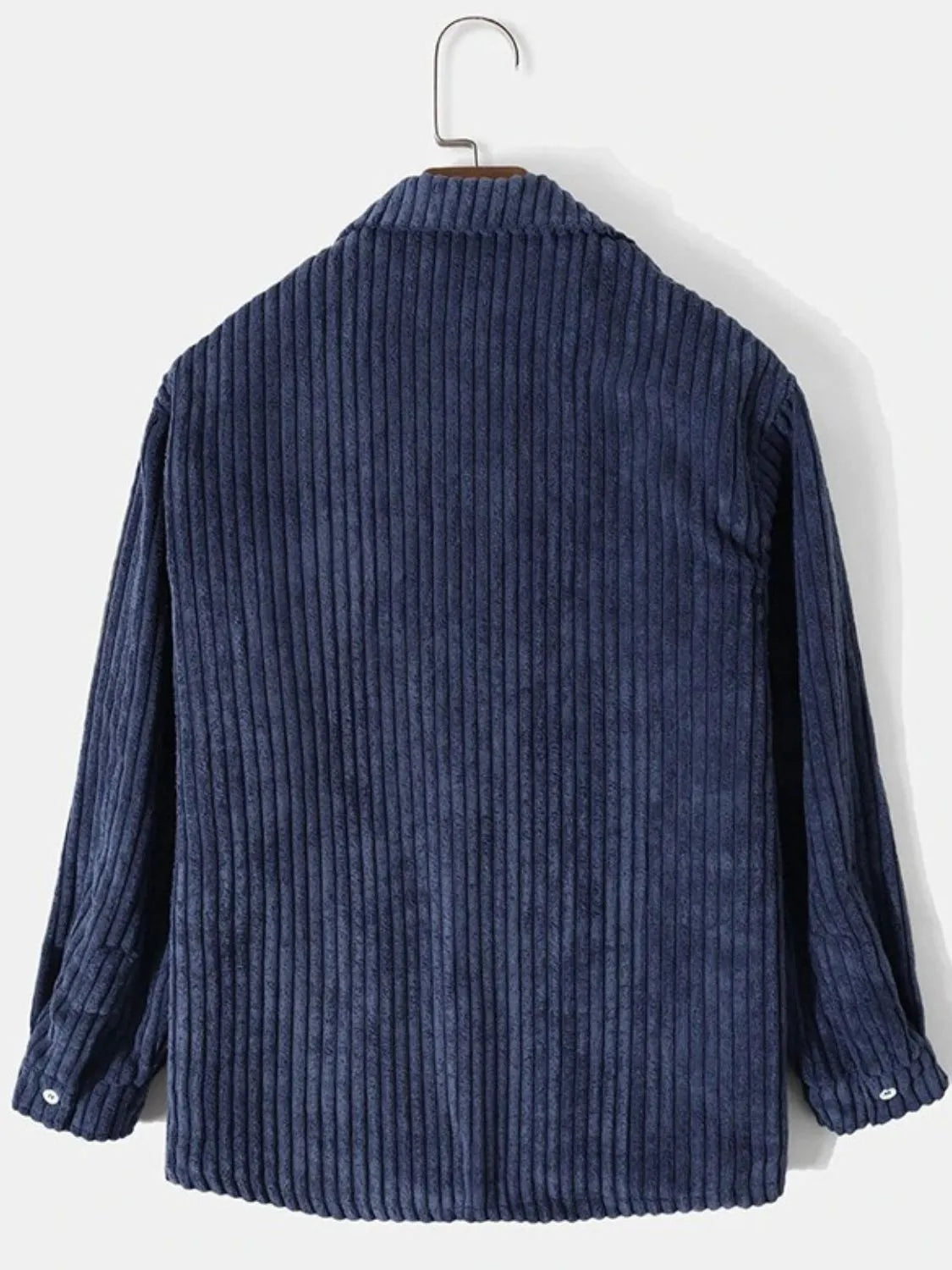 Men's Full Size Corduroy Button Up Long Sleeve Jacket Plus Size