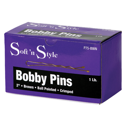 Soft 'N Style 2" Brown Bobby Pins - 1lb