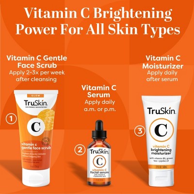 TruSkin Vitamin C Brightening Gentle Face Scrub 4oz - New