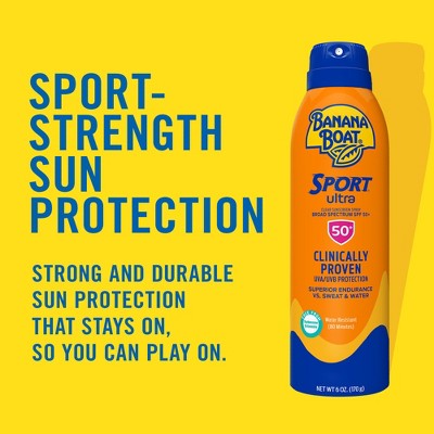 Banana Boat Ultra Sport Clear Sunscreen Spray SPF 50+ 9.5oz - Imperfect Container