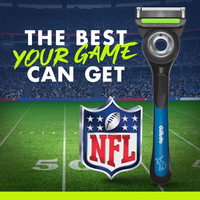 Gillette Labs Men's Special NFL Lions Edition Shaving Razor with 4 Refills and Magnetic Stand - New