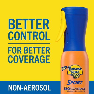Banana Boat Sport 360 Coverage Advanced Control Mist Sunscreen Sprayer SPF 50 5.5 fl oz - Imperfect Container