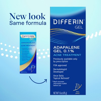 Differin Retinoid Acne Treatment; Adapalene Gel 0.1% 45g/1.6oz - New