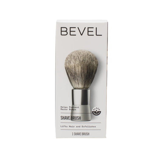 Bevel Shave Brush in Silver - New