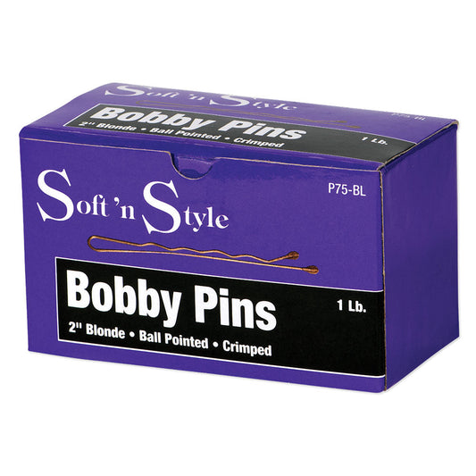 Soft 'N Style 2" Blonde Bobby Pins - 1lb