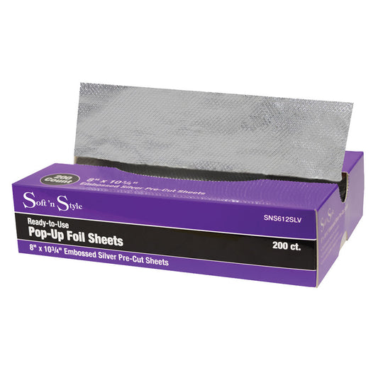 Soft 'N Style Embossed Pop-Up Hair Foil Sheets - 8" x 10.75" - 200ct