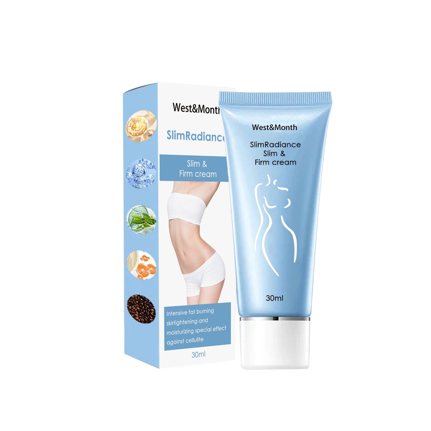 West&Month Slim Radiance Slim & Firm Cream, Moisturizing And Firming Anti-Orange Peel Body Sculpting Cream
