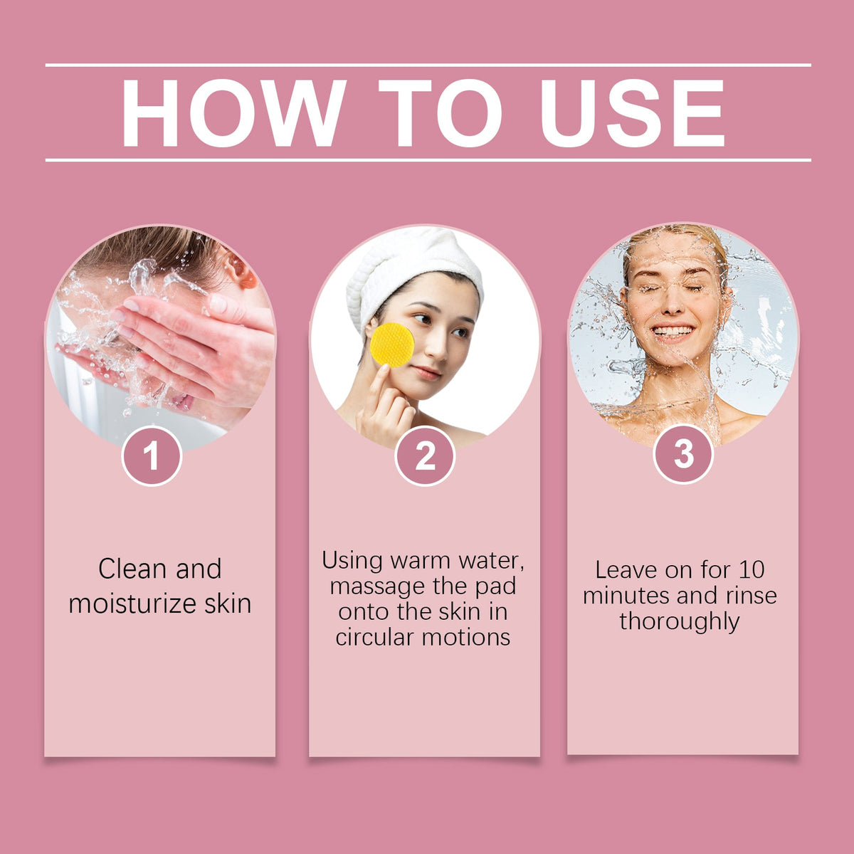 Jaysuing Turmeric Glycolic Acid Cleansing Pads, Hydrating Brightening Exfoliating Cotton Pads To Refine Pores & Smooth Rough Skin For Daily Facial Care