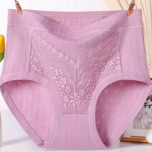 Bright Red Underwear Women's Middle-aged And Old Cotton Fabric